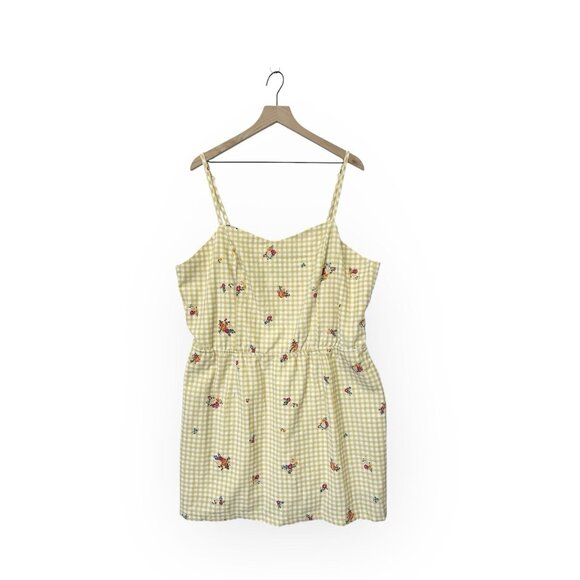 City Chic Dresses & Skirts - City Chic Eleanor Yellow Mini Dress Size XL/22 Gingham Print